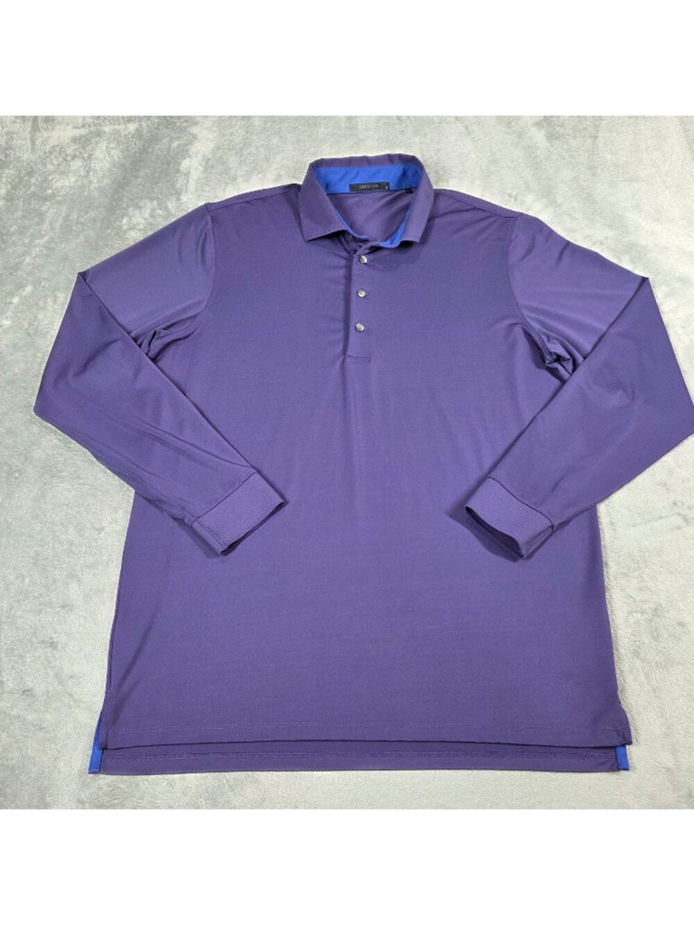 Greyson Shirt Mens Large Purple Kaya Long Sleeve Stretch Golf Performance Polo